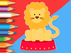 Mchezo Coloring Book: Circus-Lion