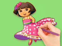 Mchezo Coloring Book: Dora Prepare Party