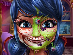 Mchezo Dotted Girl Halloween Makeup