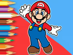 Mchezo Coloring Book: Mario Happy Skating