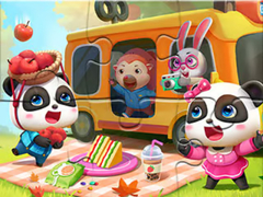 Mchezo Jigsaw Puzzle: Little Panda Picnic