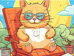 Mchezo Jigsaw Puzzle: Enjoying Cat
