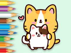 Mchezo Coloring Book: Hugging Cat