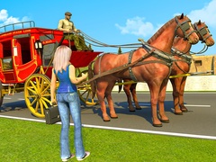 Mchezo Horse Cart Transport Taxi Game