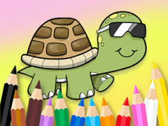 Mchezo Coloring Book: Sunglasses Turtle