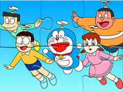 Mchezo Jigsaw Puzzle: Doraemon Flying