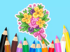 Mchezo Coloring Book: Love Bouquet
