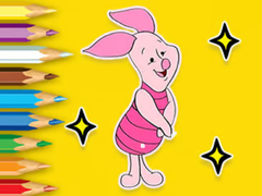 Mchezo Coloring Book: Piglet With Balloon