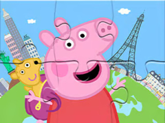 Mchezo Jigsaw Puzzle: Peppa Travel Around