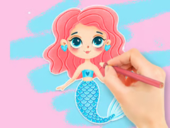 Mchezo Coloring Book: Enjoying Mermaid