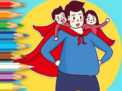 Mchezo Coloring Book: Father's Day