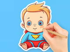 Mchezo Coloring Book: Cute Super Baby