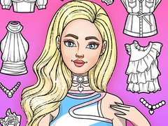 Mchezo Girl Coloring Dress Up Games
