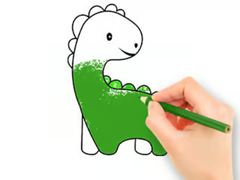 Mchezo Coloring Book: Lovely Baby Dinosaur
