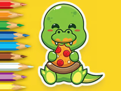 Mchezo Coloring Book: Hungry Dinosaurs