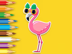 Mchezo Coloring Book: Flamingo