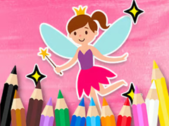 Mchezo Coloring Book: Little Pretty Fairy