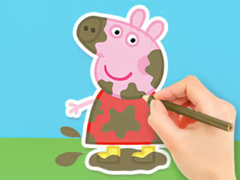 Mchezo Coloring Book: Peppa In The Mud