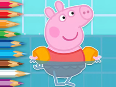 Mchezo Coloring Book: Peppa Swimming
