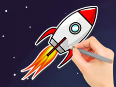Mchezo Coloring Book: Flying Rocket