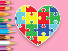 Mchezo Coloring Book: Heart Jigsaw