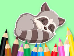Mchezo Coloring Book: Baby Raccoon