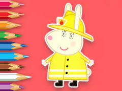 Mchezo Coloring Book: Rabbit Firefighter