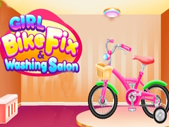 Mchezo Girl Bike Fix & Washing Salon