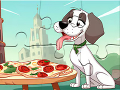 Mchezo Jigsaw Puzzle: Dog Eating Pizza