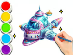 Mchezo Coloring Book: Space Travel