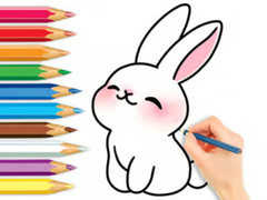 Mchezo Coloring Book: Cute Rabbit