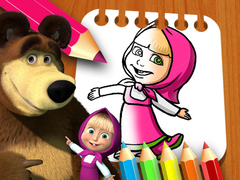 Mchezo Masha & the Bear Coloring Book