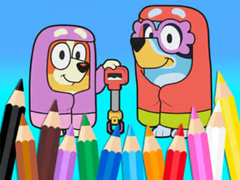 Mchezo Coloring Book: Bluey Flossing Grannies