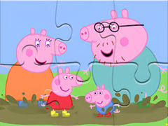 Mchezo Jigsaw Puzzle: Peppa Pig Muddy Puddles