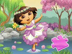 Mchezo Jigsaw Puzzle: Dora Lake Dance