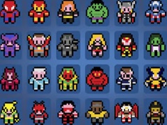 Mchezo Pictures By Numbers Superheroes