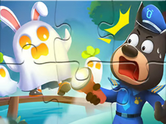 Mchezo Jigsaw Puzzle: Baby Panda Haunted Town