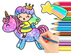 Mchezo Coloring Book: Unicorn Princess