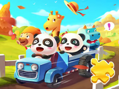 Mchezo Jigsaw Puzzle: Baby Panda Autumn