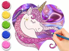 Mchezo Coloring Book: Glowing Unicorn