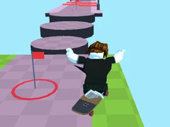 Mchezo Obby: Skateboard Race