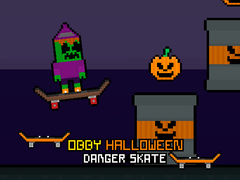 Mchezo Obby Halloween Danger Skate