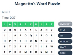 Mchezo Magnetto's Word Puzzle