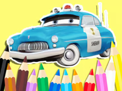 Mchezo Coloring Book: Cars Sheriff