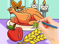 Mchezo Coloring Book: Thanksgiving Turkey Meal