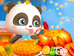 Mchezo Jigsaw Puzzle: Little Panda Thanksgiving Feast
