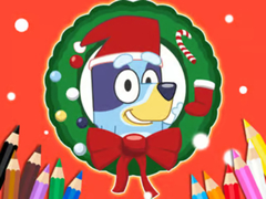 Mchezo Coloring Book: Bluey Santa Claus