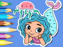 Mchezo Coloring Book: Jellyfish Mermaid