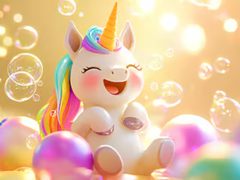 Mchezo Jigsaw Puzzle: Unicorn Bubble Fun