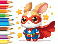 Mchezo Coloring Book: Super Rabbit
